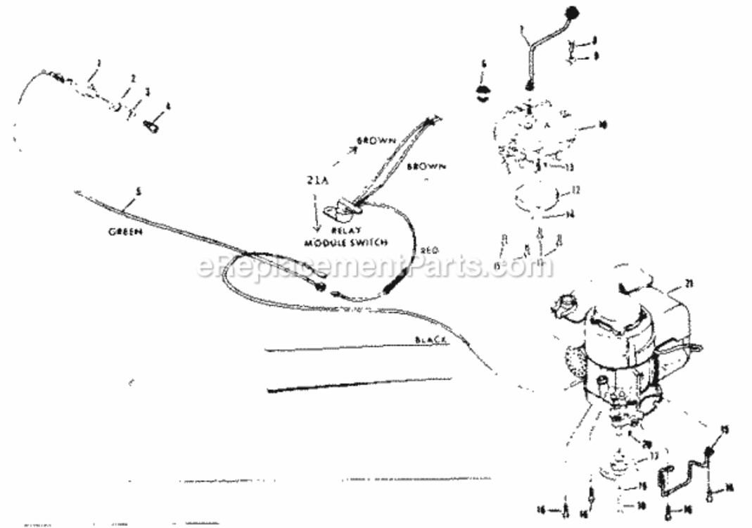Page E Diagram and Parts List for 917259250  Craftsman Lawn Tractor