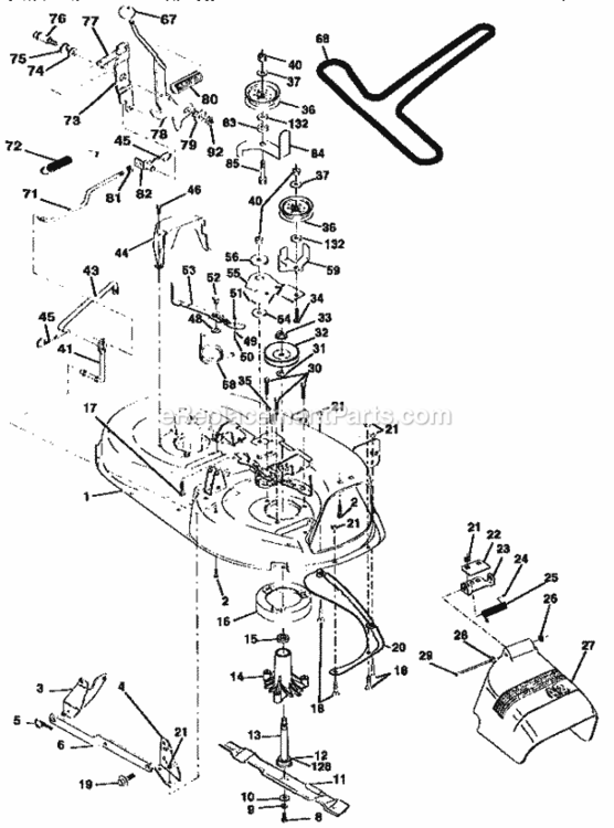 Page J Diagram and Parts List for 917259290  Craftsman Lawn Tractor