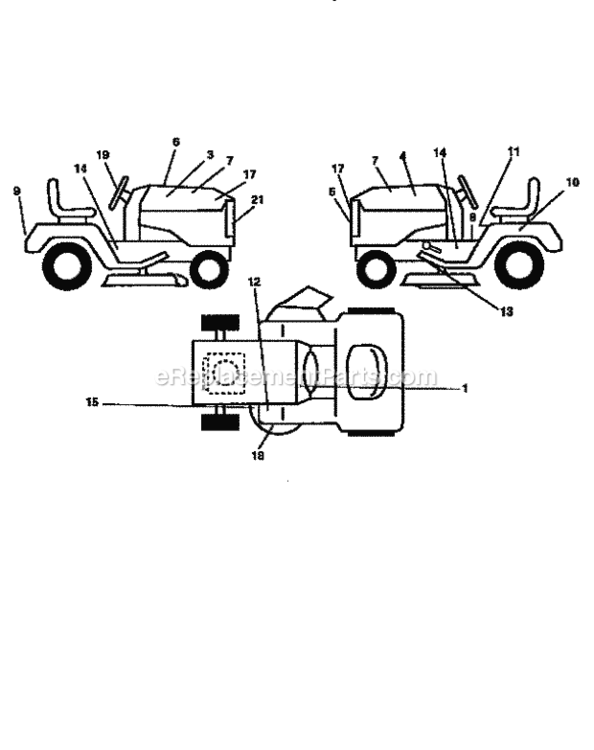 Page G Diagram and Parts List for 917259290  Craftsman Lawn Tractor