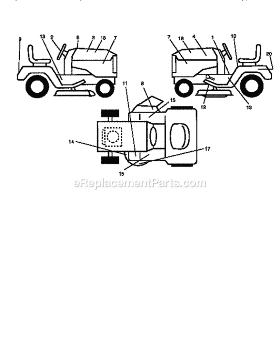 Page F Diagram and Parts List for 917259330  Craftsman Lawn Tractor