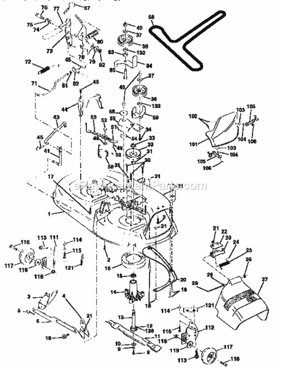 Page J Diagram and Parts List for 917259331  Craftsman Lawn Tractor