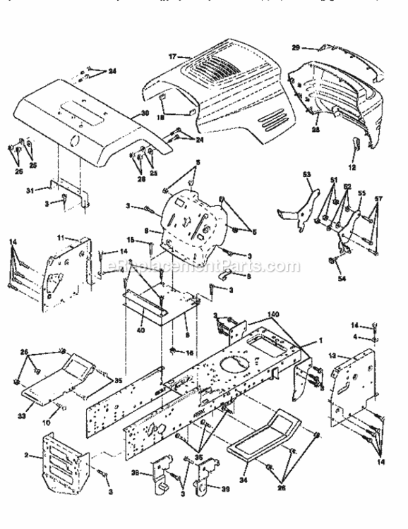 Page B Diagram and Parts List for 917259331  Craftsman Lawn Tractor