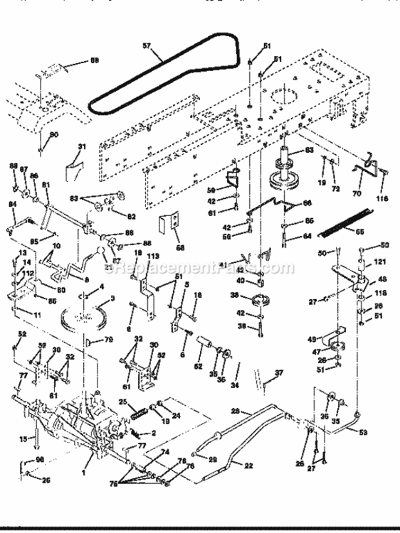 Page C Diagram and Parts List for 917259331  Craftsman Lawn Tractor