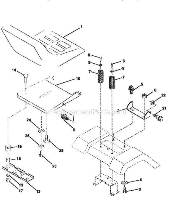 Page E Diagram and Parts List for 917259331  Craftsman Lawn Tractor