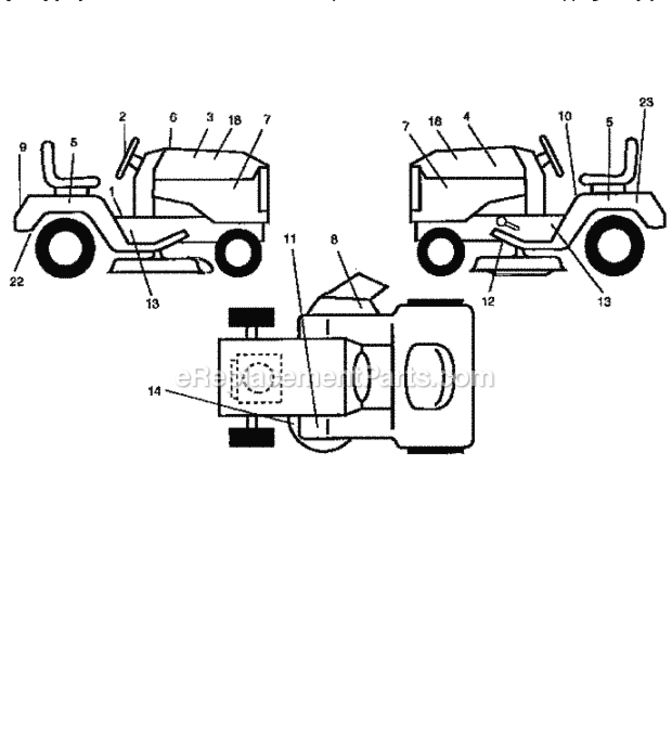 Page G Diagram and Parts List for 917259341  Craftsman Lawn Tractor