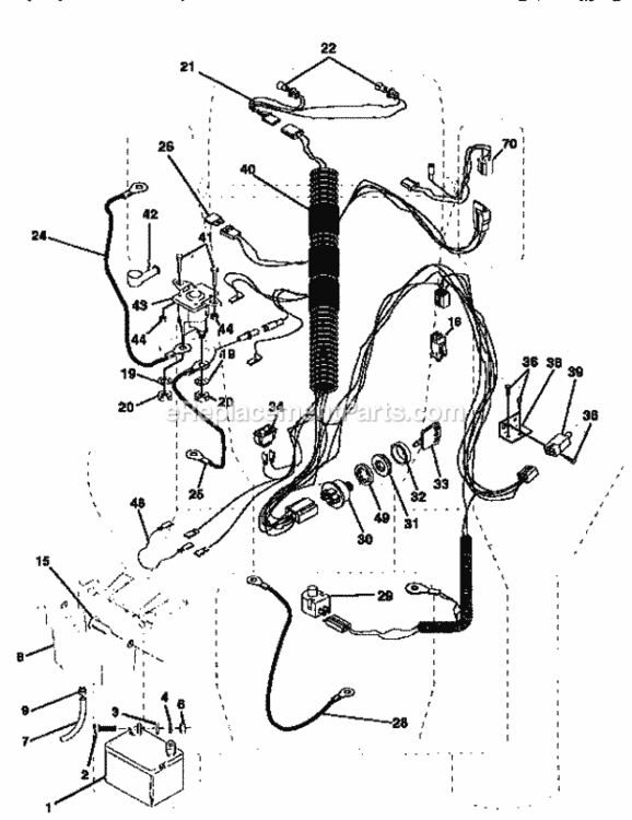 Page A Diagram and Parts List for 917259350  Craftsman Lawn Tractor