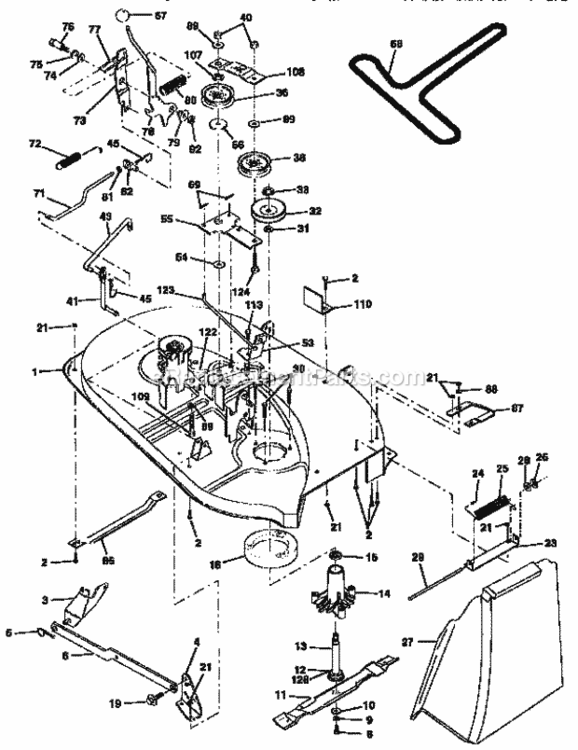 Page J Diagram and Parts List for 917259350  Craftsman Lawn Tractor