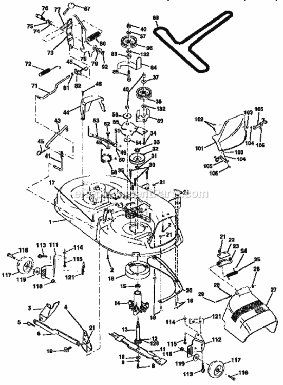 Page J Diagram and Parts List for 917259370  Craftsman Lawn Tractor
