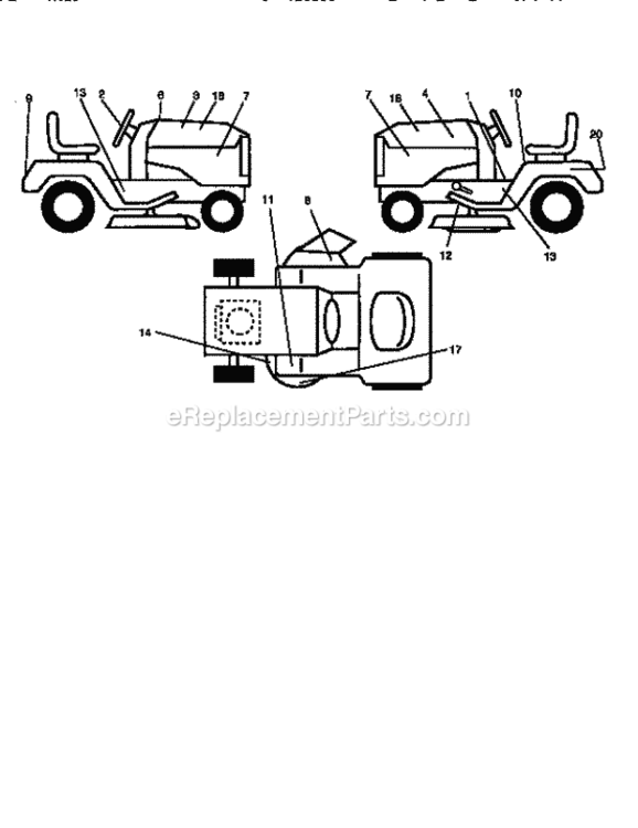 Page F Diagram and Parts List for 917259370  Craftsman Lawn Tractor