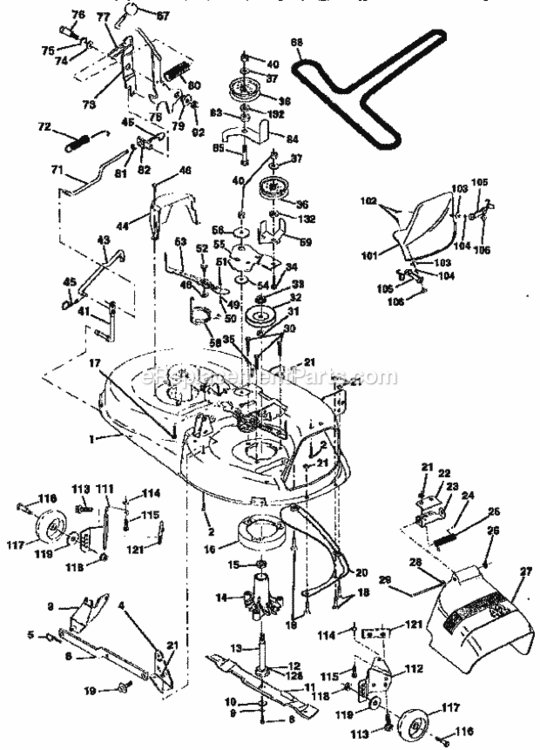 Page J Diagram and Parts List for 917259380  Craftsman Lawn Tractor