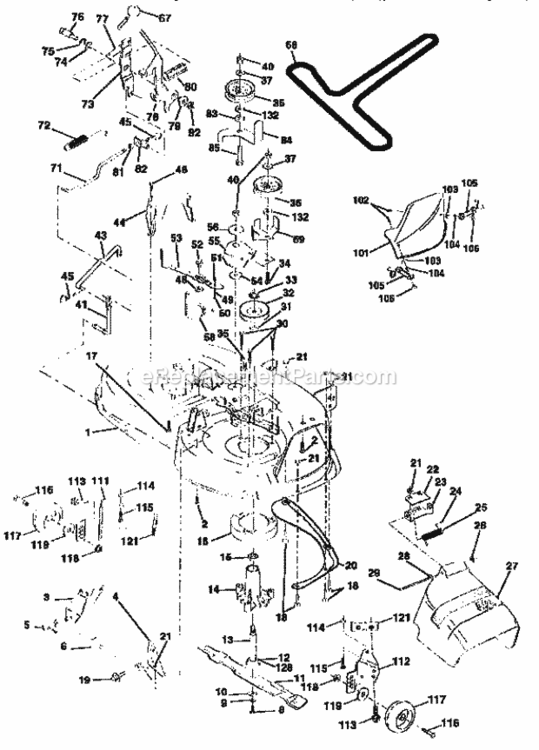 Page J Diagram and Parts List for 917259381  Craftsman Lawn Tractor