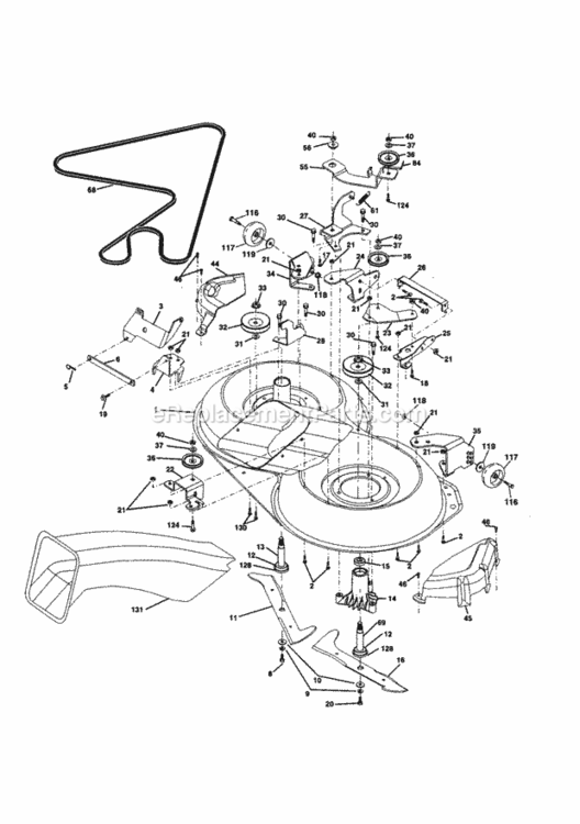 Page J Diagram and Parts List for 917259440  Craftsman Lawn Tractor