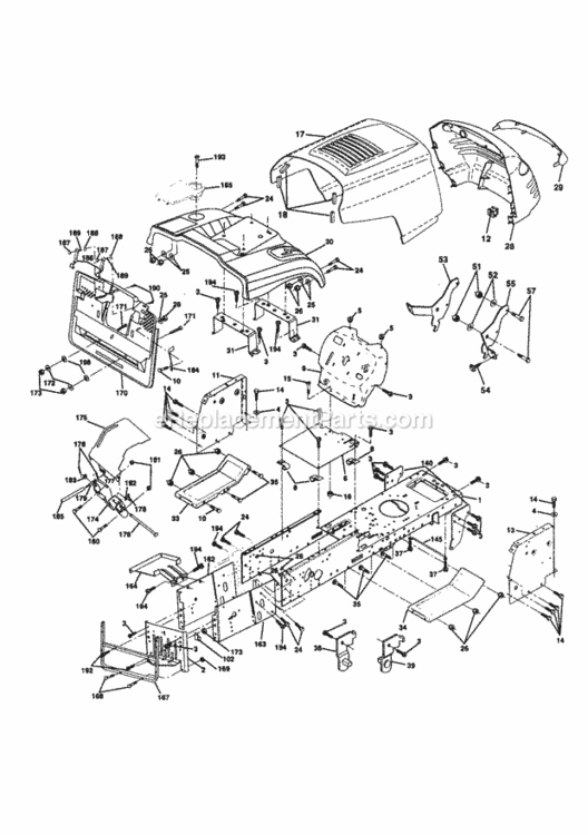 Page B Diagram and Parts List for 917259440  Craftsman Lawn Tractor