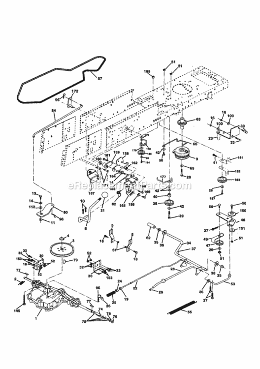 Page C Diagram and Parts List for 917259440  Craftsman Lawn Tractor