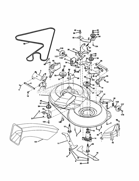 Page J Diagram and Parts List for 917259442  Craftsman Lawn Tractor