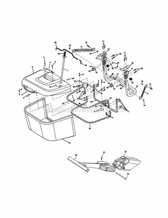 Page K Diagram and Parts List for 917259442  Craftsman Lawn Tractor