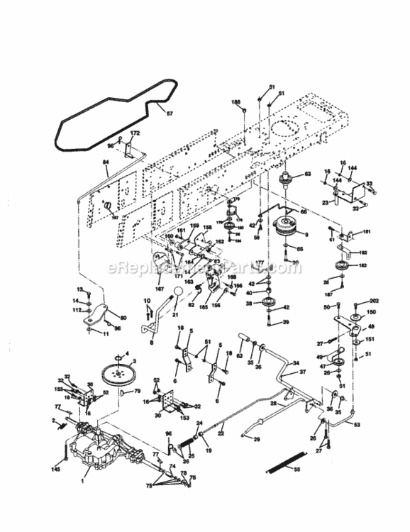 Page C Diagram and Parts List for 917259442  Craftsman Lawn Tractor