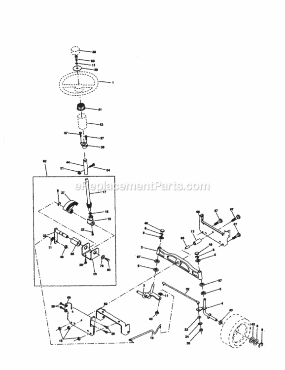 Page D Diagram and Parts List for 917259442  Craftsman Lawn Tractor