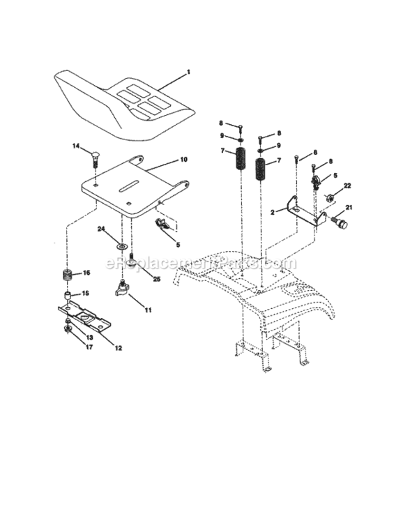 Page E Diagram and Parts List for 917259442  Craftsman Lawn Tractor
