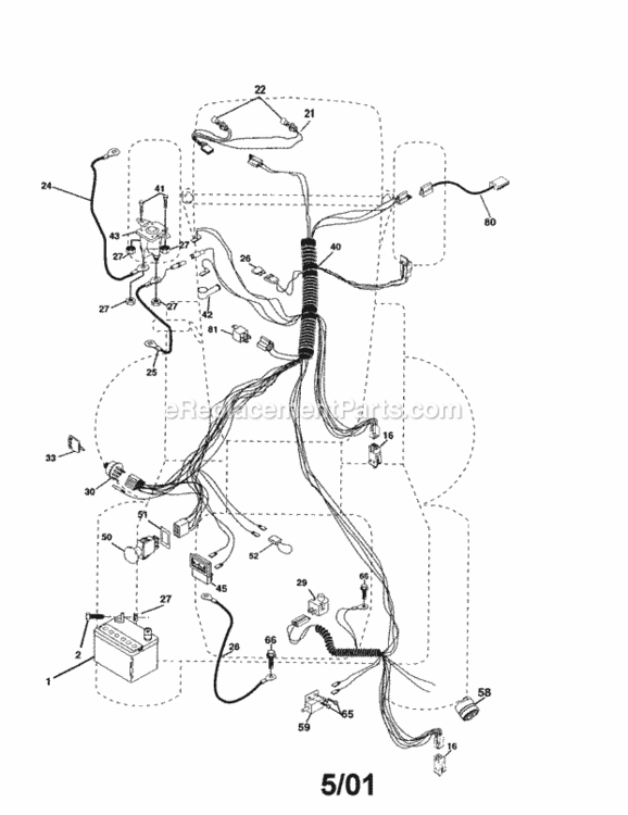 Page A Diagram and Parts List for 917259443  Craftsman Lawn Tractor