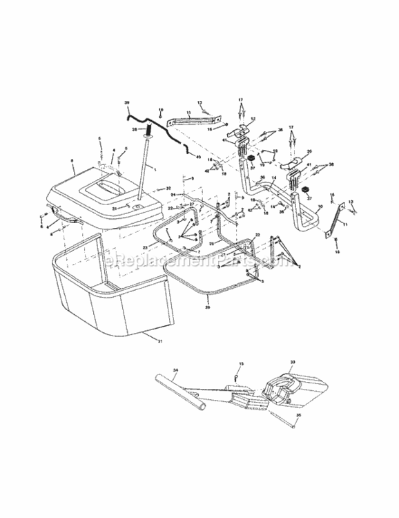 Page K Diagram and Parts List for 917259443  Craftsman Lawn Tractor