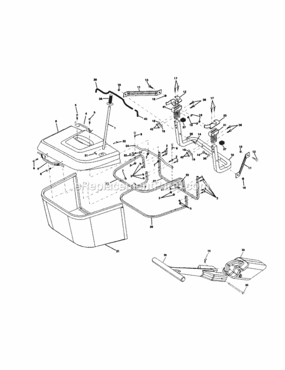 Page J Diagram and Parts List for 917259462  Craftsman Lawn Tractor