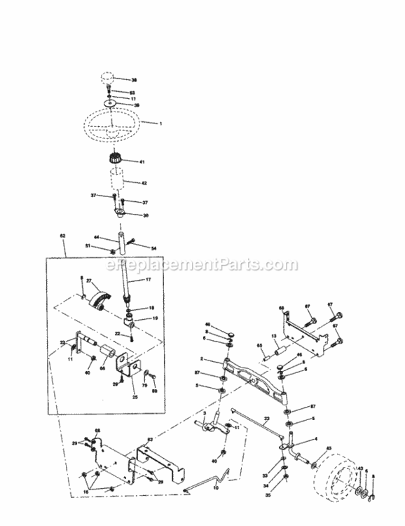 Page D Diagram and Parts List for 917259462  Craftsman Lawn Tractor