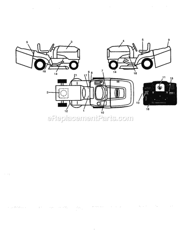 Page F Diagram and Parts List for 917259462  Craftsman Lawn Tractor