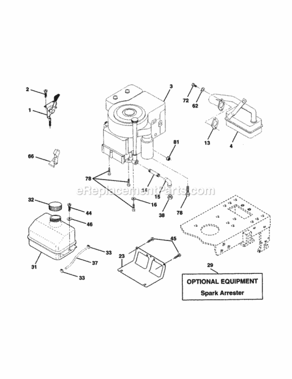 Page G Diagram and Parts List for 917259462  Craftsman Lawn Tractor
