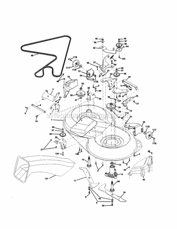 Page I Diagram and Parts List for 917259462  Craftsman Lawn Tractor