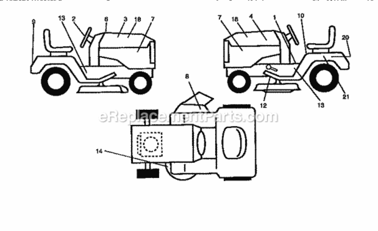 Page F Diagram and Parts List for 917259520  Craftsman Lawn Tractor
