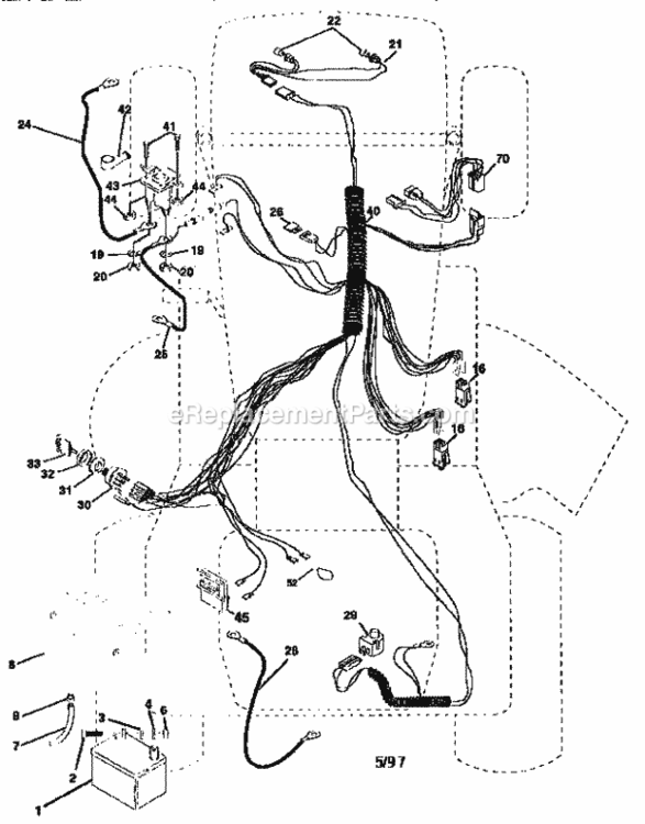 Page A Diagram and Parts List for 917259521  Craftsman Lawn Tractor