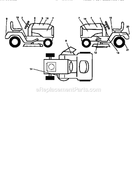 Page F Diagram and Parts List for 917259522  Craftsman Lawn Tractor