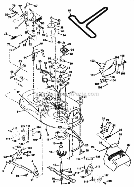 Page J Diagram and Parts List for 917259530  Craftsman Lawn Tractor