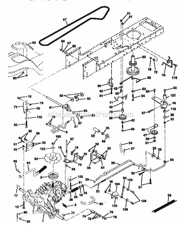 Page C Diagram and Parts List for 917259530  Craftsman Lawn Tractor