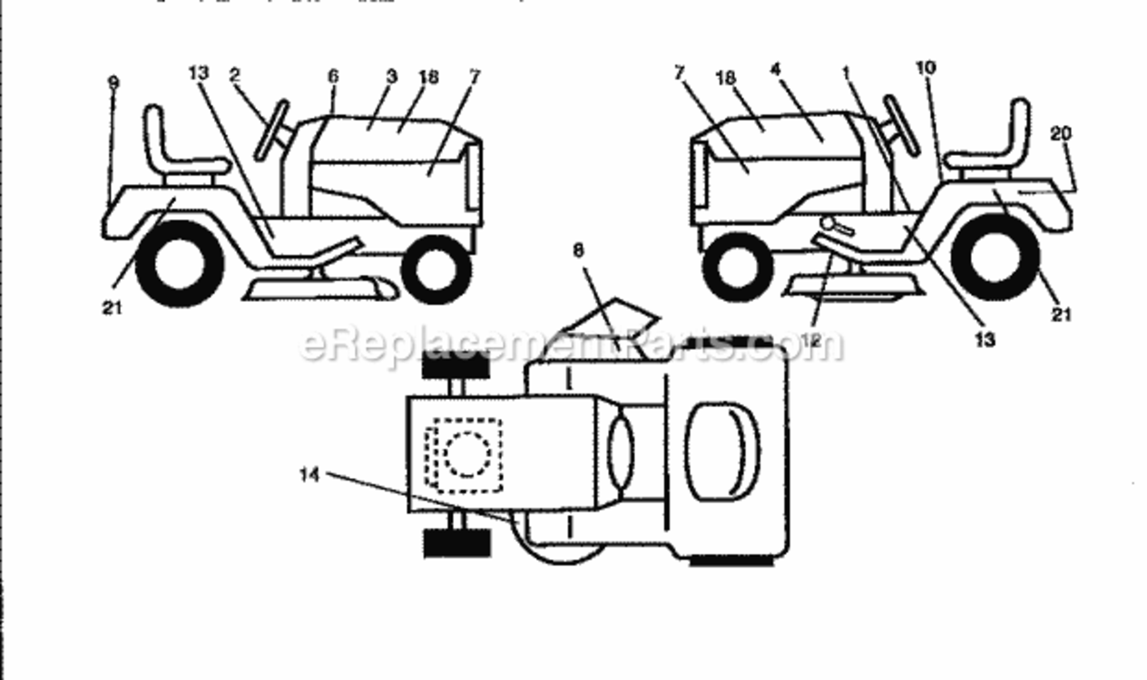 Page F Diagram and Parts List for 917259530  Craftsman Lawn Tractor