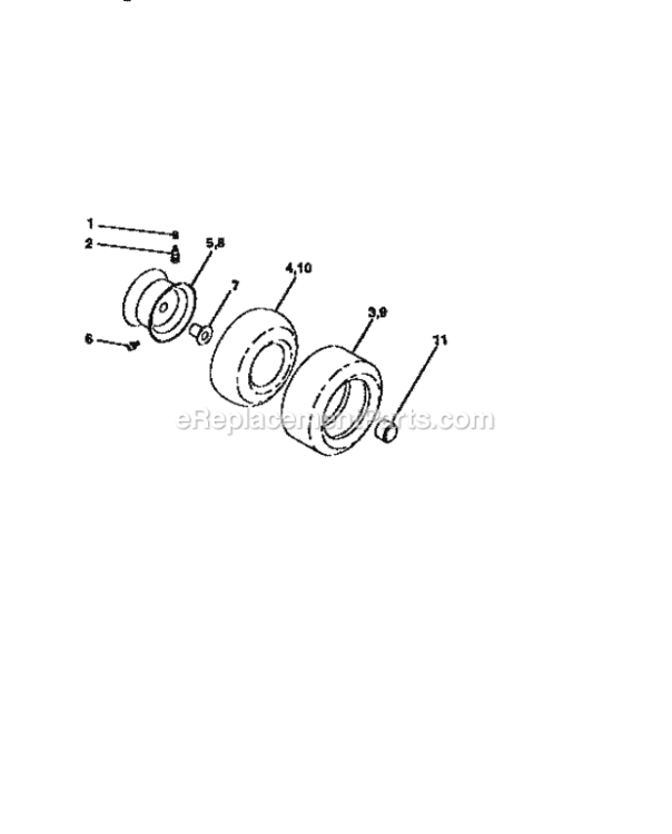 Page G Diagram and Parts List for 917259530  Craftsman Lawn Tractor