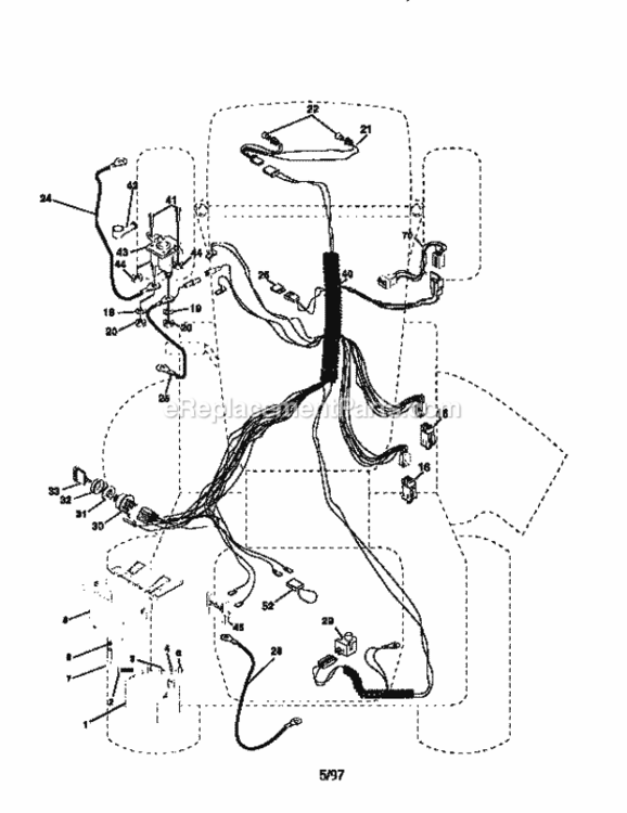Page A Diagram and Parts List for 917259542  Craftsman Lawn Tractor