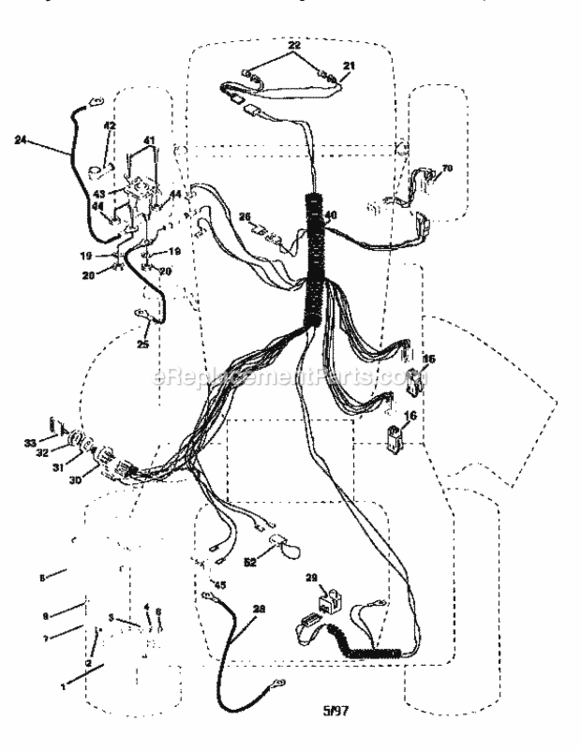 Page A Diagram and Parts List for 917259543  Craftsman Lawn Tractor