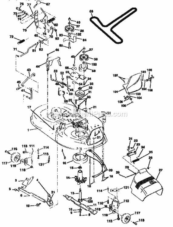 Page J Diagram and Parts List for 917259545  Craftsman Lawn Tractor