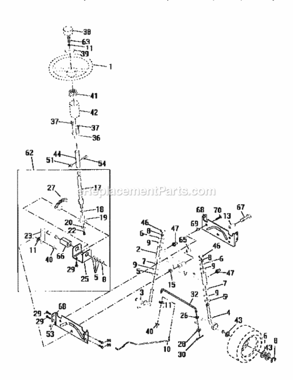 Page D Diagram and Parts List for 917259545  Craftsman Lawn Tractor