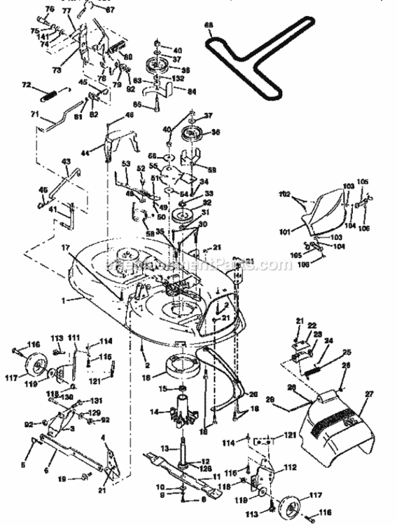 Page J Diagram and Parts List for 917259546  Craftsman Lawn Tractor