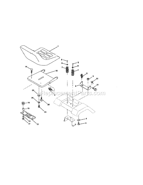 Page C Diagram and Parts List for 917259550  Craftsman Lawn Tractor