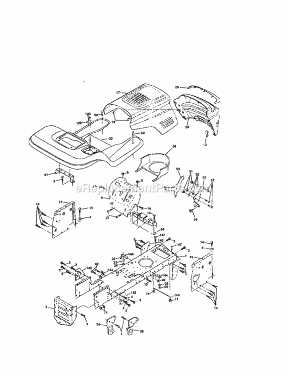 Page G Diagram and Parts List for 917259550  Craftsman Lawn Tractor