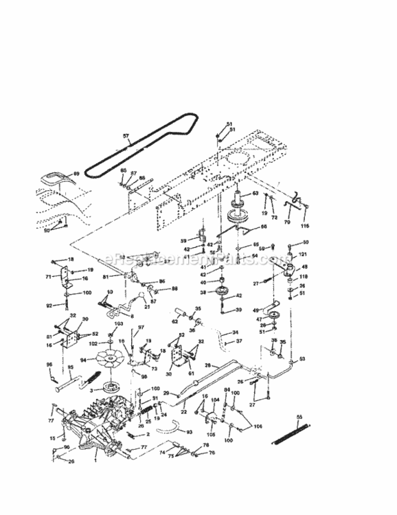 Page H Diagram and Parts List for 917259550  Craftsman Lawn Tractor
