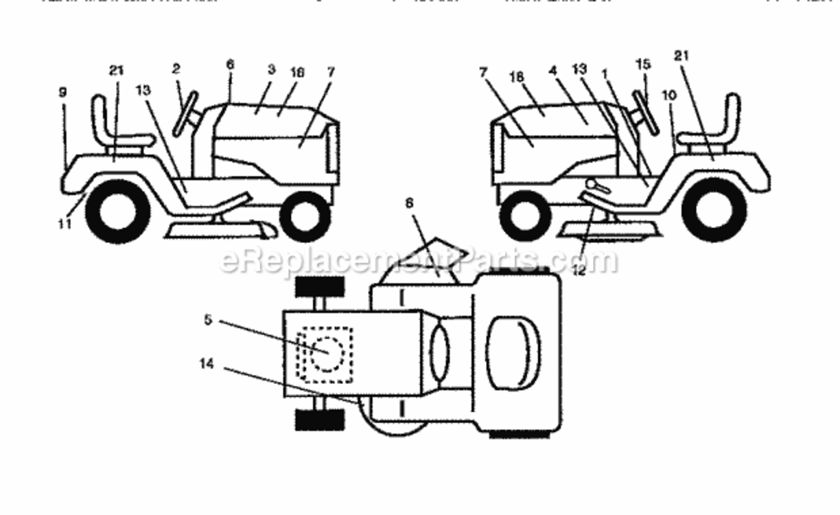 Page F Diagram and Parts List for 917259551  Craftsman Lawn Tractor