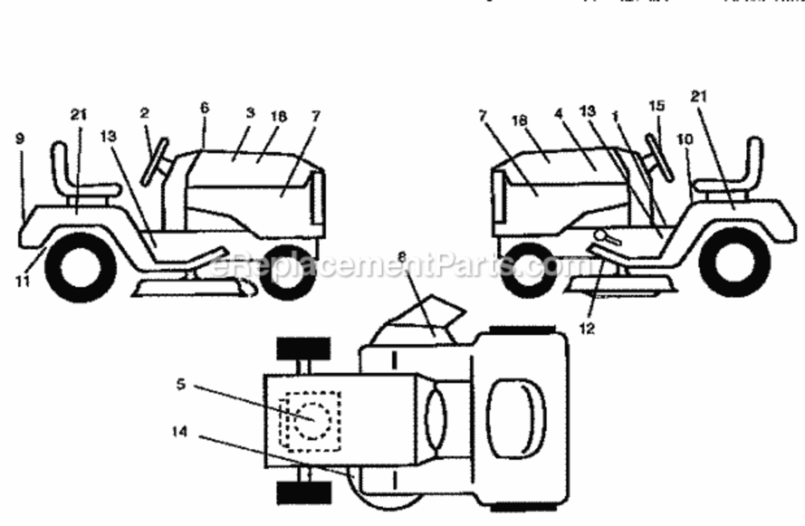 Page G Diagram and Parts List for 917259552  Craftsman Lawn Tractor
