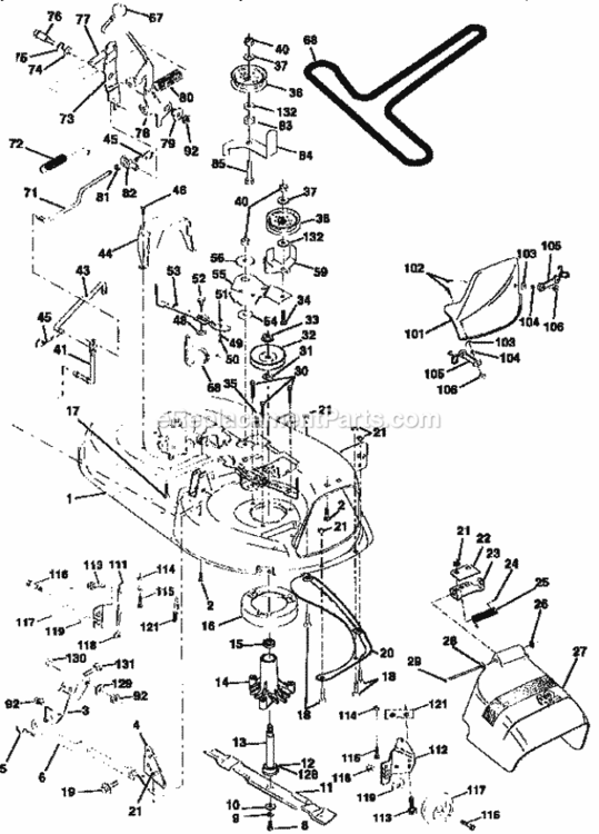 Page J Diagram and Parts List for 917259553  Craftsman Lawn Tractor