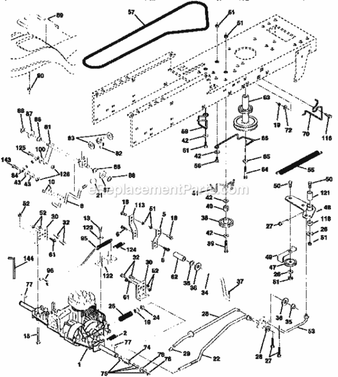 Page C Diagram and Parts List for 917259553  Craftsman Lawn Tractor