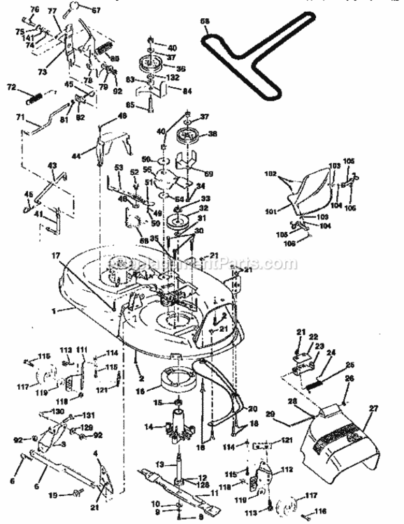 Page J Diagram and Parts List for 917259556  Craftsman Lawn Tractor